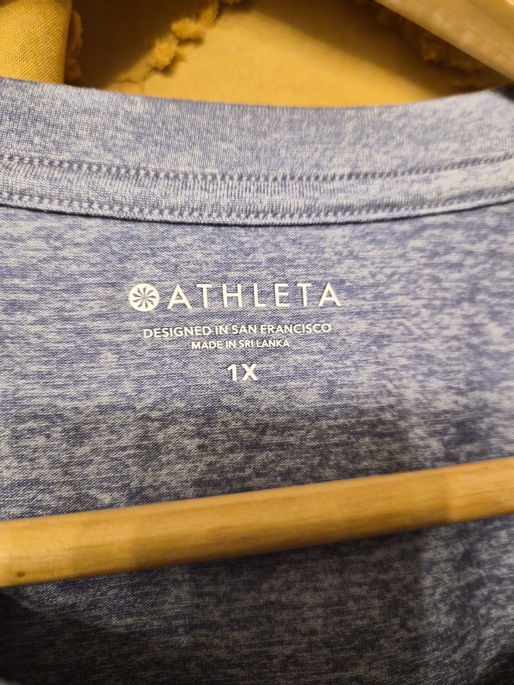 Athleta Heather Purple Tee Shirt - 1X